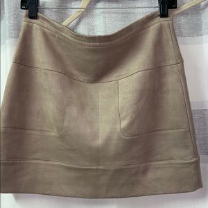 Taupe velvet skirt